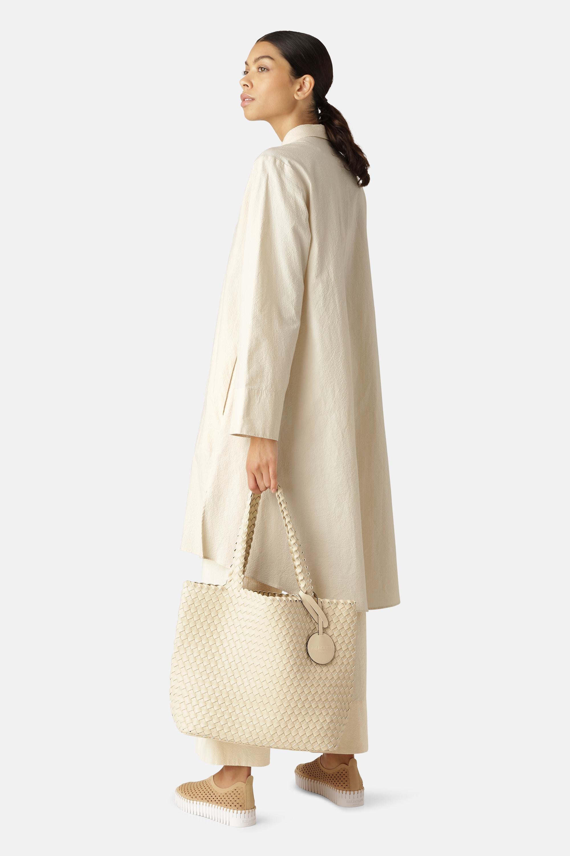 Tote Bag Tressé - Ivory Platin